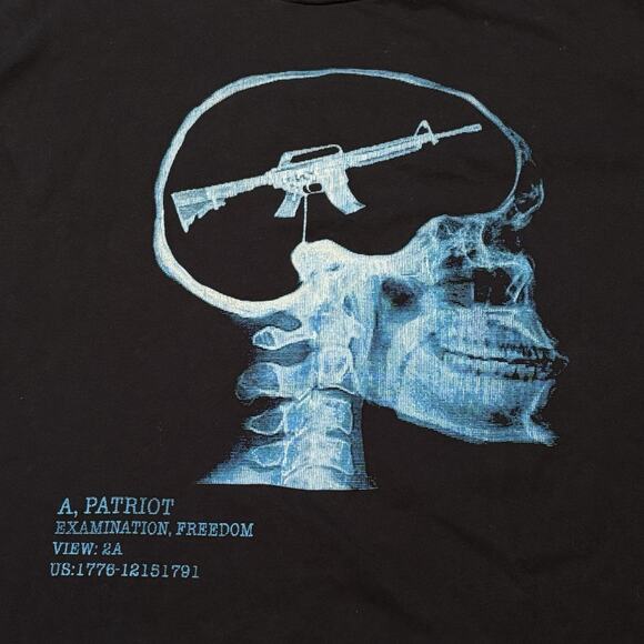 Grunt Style Black Blue Navy Skull X-Ray Graphic Short Sleeve Shirt Men's Medium - Picture 4 of 5